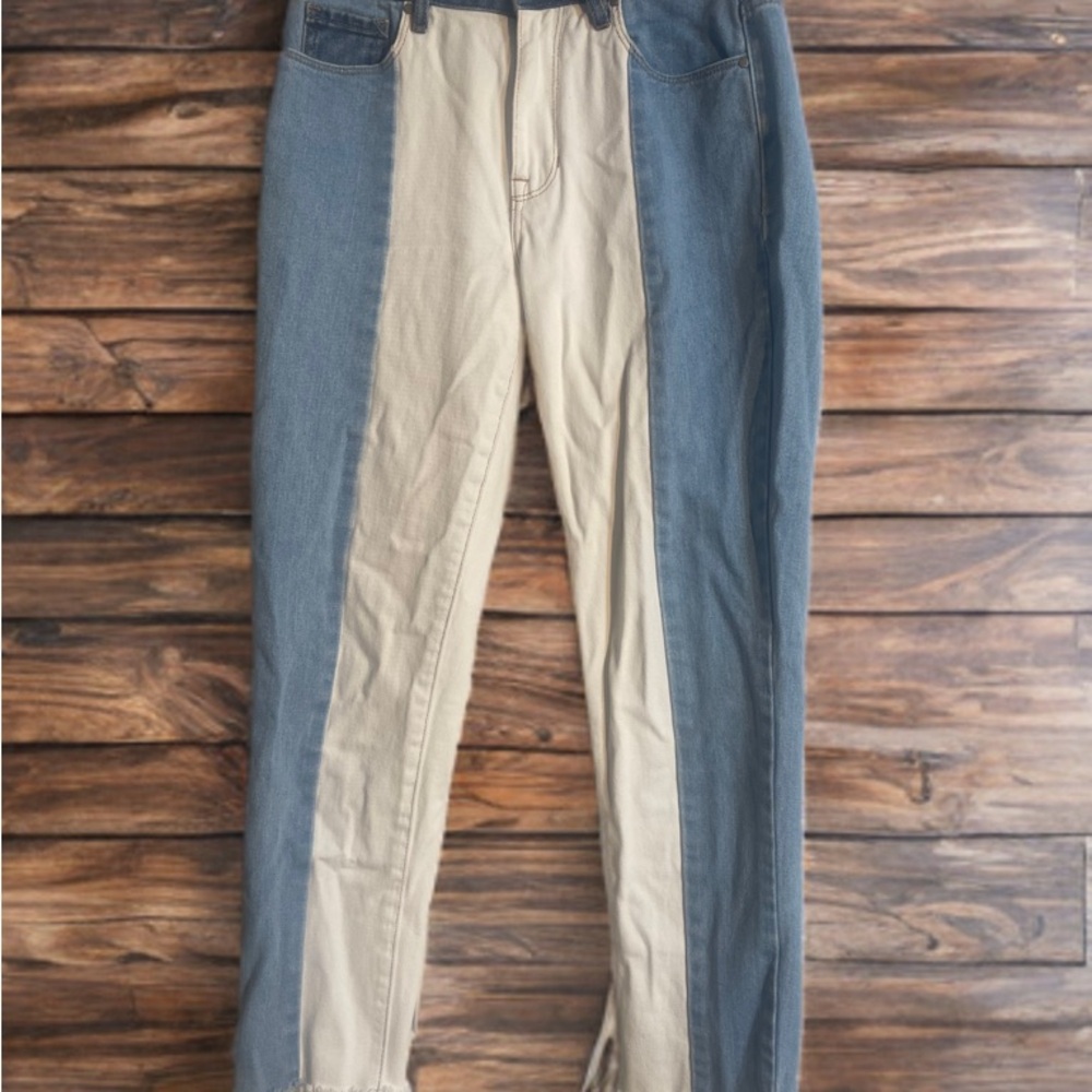 PACSUN Tri Patch Mom High-Rise Jeans